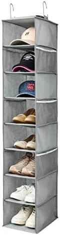 Berdeng Hanging Shoe Organizer For Closet With Side Mesh Pockets,Hat Racks For Baseball Caps,Shoe And Hat Holder & Storage,8-Shelf,Black,1 Pack 11 Berdeng Hanging Shoe Organizer For Closet With Side Mesh Pockets,Hat Racks For Baseball Caps,Shoe And Hat Holder & Storage,8-Shelf,Black,1 Pack - Image 11