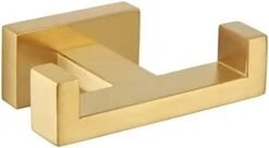 Angle Simple Double Towel Hook Matte Black, Stainless Steel Bathroom Towel Holder, Coat Robe Hook Wall Mount 17 Angle Simple Double Towel Hook Matte Black, Stainless Steel Bathroom Towel Holder, Coat Robe Hook Wall Mount -Songmics Furniture Shop 31GKXE6QmL. AC