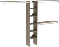 ClosetMaid SuiteSymphony Wood Closet Organizer Starter Kit With Tower And 3 Hang Rods, Shelves, Adjustable, Fits Spaces 4 – 9 Ft. Wide, Pure White, 16" -Songmics Furniture Shop 31GZXXhyLNL. AC