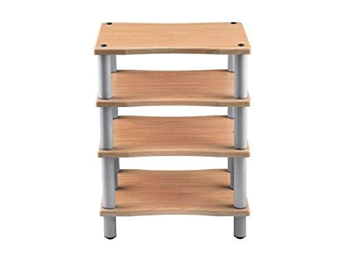 Monolith 4 Tier Audio Stand XL - Maple, Open Air Design, Each Shelf Supports Up To 75 Lbs, Perfect Way To Organize AV Components 3 Monolith 4 Tier Audio Stand XL - Maple, Open Air Design, Each Shelf Supports Up To 75 Lbs, Perfect Way To Organize AV Components - Image 3