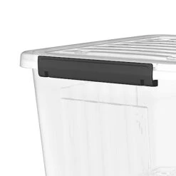 Cetomo 35L*3 Storage Box Storage Bin With Wheels Storage Container With Click Closure And Lid Stackable Transparent Organizer -Songmics Furniture Shop 31GhWLH30PL