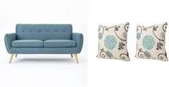 Christopher Knight Home Josephine Mid-Century Modern Petite Fabric Sofa, Blue / Natural 15 Christopher Knight Home Josephine Mid-Century Modern Petite Fabric Sofa, Blue / Natural -Songmics Furniture Shop 31GkMlVPeL. AC