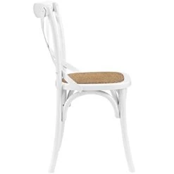 Modway Gear Rustic Modern Farmhouse Elm Wood Rattan Dining Chair In White -Songmics Furniture Shop 31Gpfi8rdlL