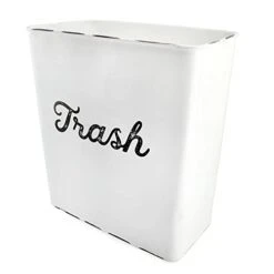 AuldHome White Enamel Trash Can, Rustic Farmhouse Wastebasket For Bathroom, Bedroom, Or Office 15 AuldHome White Enamel Trash Can, Rustic Farmhouse Wastebasket For Bathroom, Bedroom, Or Office -Songmics Furniture Shop 31HC40tnmjL 1