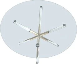 Meridian Furniture Mercury Collection Modern | Contemporary Tempered Glass Top Dining Table With Acrylic And Gold Durable Metal Base, Round -Songmics Furniture Shop 31HHY3eKQ2L