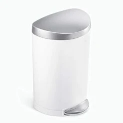 Simplehuman 10 Liter / 2.6 Gallon Small Semi-Round Bathroom Step Trash Can, Brushed Stainless Steel -Songmics Furniture Shop 31HIX0vDTwL