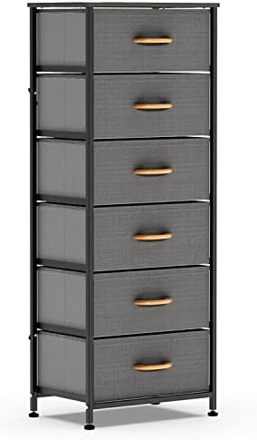 WAYTRIM Dresser Storage Tower, 5 Fabric Organizer Drawers, Wide Chest Of Drawers For Closet Boys & Girls Bedroom, Bedside Furniture, Steel Frame, Wood Top, Fabric Bins, Easy Installation (Dark Grey) 9 WAYTRIM Dresser Storage Tower, 5 Fabric Organizer Drawers, Wide Chest Of Drawers For Closet Boys & Girls Bedroom, Bedside Furniture, Steel Frame, Wood Top, Fabric Bins, Easy Installation (Dark Grey) - Image 9