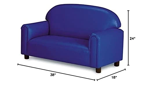 Brand New World Furniture FPVB100 Brand New World Preschool Premium Vinyl Upholstery Sofa, Blue 2 Brand New World Furniture FPVB100 Brand New World Preschool Premium Vinyl Upholstery Sofa, Blue - Image 2