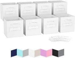 Cube Storage Baskets For Organizing - 11 Inch - Set Of 8 Heavy-Duty Storage Cubes For Storage And Organization. Makes The Perfect Bins For Cubby Storage Boxes Or Cube Storage Organizer (Grey) -Songmics Furniture Shop 31ICRWfc fL. AC