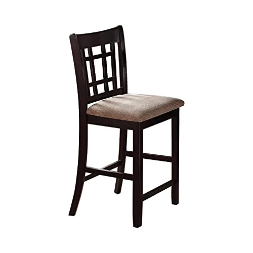 Coaster Home Furnishings Lavon 5-Piece Storage Counter Table Dining Set Tan And Espresso 2 Coaster Home Furnishings Lavon 5-Piece Storage Counter Table Dining Set Tan And Espresso - Image 2