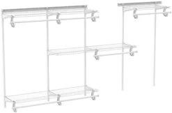 ClosetMaid ShelfTrack Wire Closet Organizer System, Adjustable From 4 To 6 Ft., With Shelves, Clothes Rods, Hardware, Durable Steel, White 19 ClosetMaid ShelfTrack Wire Closet Organizer System, Adjustable From 4 To 6 Ft., With Shelves, Clothes Rods, Hardware, Durable Steel, White -Songmics Furniture Shop 31IEnzQat4L. AC