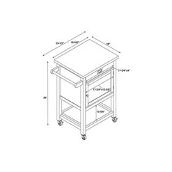 Riverbay Furniture Stainless Steel Top Pine Wood Rolling Storage Microwave Table Kitchen Island Cart On Wheels With One Drawer And One Shelf In Light Green -Songmics Furniture Shop 31J5iCvyONS