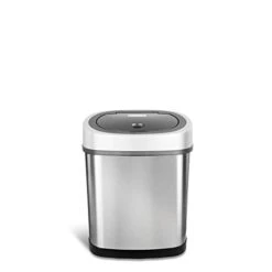 NINESTARS DZT-12-9 Automatic Touchless Infrared Motion Sensor Trash Can, 3 Gal. 12 L., Stainless Steel (Oval, Silver/Black Lid) 10 NINESTARS DZT-12-9 Automatic Touchless Infrared Motion Sensor Trash Can, 3 Gal. 12 L., Stainless Steel (Oval, Silver/Black Lid) -Songmics Furniture Shop 31JDQNmSEaL