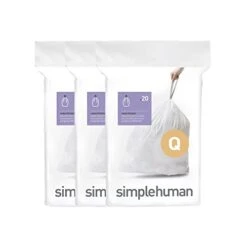 Simplehuman 50 Litre Rectangular Step Can Fingerprint-proof Brushed Stainless Steel + Code Q 60 Pack Liners -Songmics Furniture Shop 31JM16XbsUL