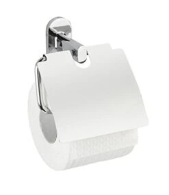 WENKO Toilet Roll Holder Puerto Rico With Lid/-Power-Loc, 6.5 X 13.5 X 14 Cm, Chrome -Songmics Furniture Shop 31JUXYUwpHL
