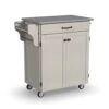 Homestyles Cuisine Kitchen Cart, Off White, Granite Top