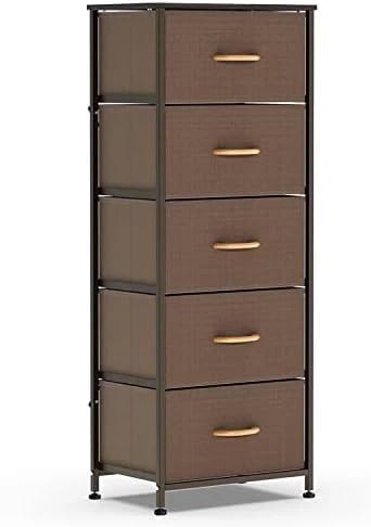WAYTRIM Dresser Storage Tower, 5 Fabric Organizer Drawers, Wide Chest Of Drawers For Closet Boys & Girls Bedroom, Bedside Furniture, Steel Frame, Wood Top, Fabric Bins, Easy Installation (Dark Grey) 7 WAYTRIM Dresser Storage Tower, 5 Fabric Organizer Drawers, Wide Chest Of Drawers For Closet Boys & Girls Bedroom, Bedside Furniture, Steel Frame, Wood Top, Fabric Bins, Easy Installation (Dark Grey) - Image 7
