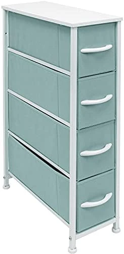 Sorbus Kids Narrow Dresser With 4 Drawers - Vertical Slim Storage Chest Of Drawers With Steel Frame, Wood Top & Easy Pull Fabric Bins For Small Spaces, Closets, Bedroom, Bathroom & Laundry 11 Sorbus Kids Narrow Dresser With 4 Drawers - Vertical Slim Storage Chest Of Drawers With Steel Frame, Wood Top & Easy Pull Fabric Bins For Small Spaces, Closets, Bedroom, Bathroom & Laundry - Image 11