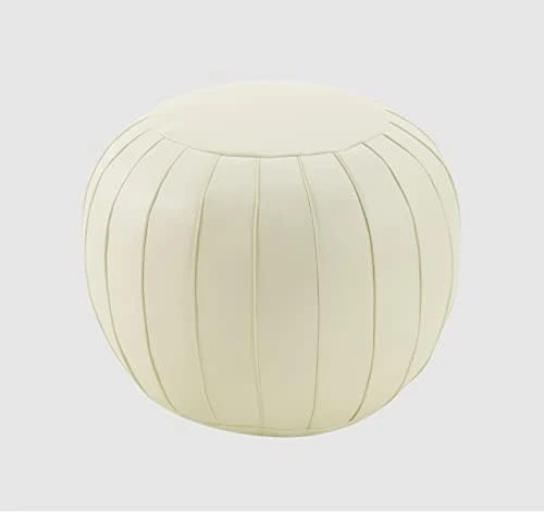 C COMFORTLAND Unstuffed Pouf, Faux Leather Poufs Cover, Large Round Poof Ottomans, Floor Bean Bag Ottoman, Foot Rest Storage Pouffe For Living Room, Bedroom, Or Gifts Gold 12 C COMFORTLAND Unstuffed Pouf, Faux Leather Poufs Cover, Large Round Poof Ottomans, Floor Bean Bag Ottoman, Foot Rest Storage Pouffe For Living Room, Bedroom, Or Gifts Gold - Image 12