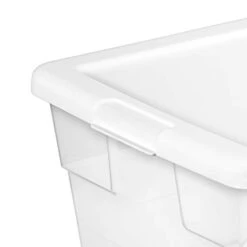 Sterilite 16448012 16 Quart/15 Liter Storage Box, White Lid With Clear Base, 12-Pack 10 Sterilite 16448012 16 Quart/15 Liter Storage Box, White Lid With Clear Base, 12-Pack -Songmics Furniture Shop 31K9iCccGGL
