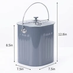 NALATI Nuovoo 1.3 Gal Compost Bin With Lid For Kitchen Countertop, Rust Proofw, Non Smell Filters (Grey) 11 NALATI Nuovoo 1.3 Gal Compost Bin With Lid For Kitchen Countertop, Rust Proofw, Non Smell Filters (Grey) -Songmics Furniture Shop 31KANgEum7L