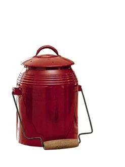 Gardeners Supply Company Compost Bin Kitchen Waste Countertop Pail | Rustic Farmhouse Style Sturdy Metal Crock With Lid For Organic Composting | Holds 5 Quarts Of Food Scraps - 7" D X 10-3/4"H 5 Gardeners Supply Company Compost Bin Kitchen Waste Countertop Pail | Rustic Farmhouse Style Sturdy Metal Crock With Lid For Organic Composting | Holds 5 Quarts Of Food Scraps - 7" D X 10-3/4"H -Songmics Furniture Shop 31KeZzNxpcL