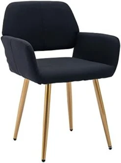 KCC Dining Chair Set Of 2, Upholstered Fabric Desk Chairs Small Armchair, Leisure Modern Living Room Accent Chairs With Metal Tube Legs For Kitchen, Dining Room, Guest Room Bedroom, Black 23 KCC Dining Chair Set Of 2, Upholstered Fabric Desk Chairs Small Armchair, Leisure Modern Living Room Accent Chairs With Metal Tube Legs For Kitchen, Dining Room, Guest Room Bedroom, Black -Songmics Furniture Shop 31KjKOjak9L. AC