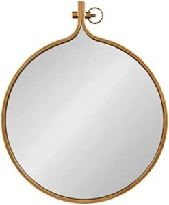 Kate And Laurel Yitro Round Industrial Modern Metal Framed Wall Mirror, 23.5x28.5, Black -Songmics Furniture Shop 31KjamfhOBL. AC