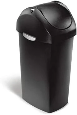 Simplehuman 60 Liter / 16 Gallon Swing Lid Trash Can, Black Plastic 7 Simplehuman 60 Liter / 16 Gallon Swing Lid Trash Can, Black Plastic -Songmics Furniture Shop 31Klsz X43L. AC