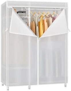 VIPEK V2C Wire Garment Rack Covered Clothes Rack With 3 Hanging Rods, Black Metal Clothing Rack With Grey Oxford Fabric Cover Cover, Portable Closet Rack Free Standing Closet Wardrobe, Max Load 600LBS -Songmics Furniture Shop 31L0GraZv2L. AC