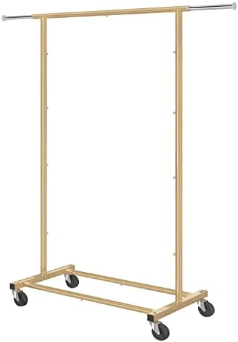 Simple Trending Standard Rod Clothing Garment Rack, Rolling Clothes Organizer On Wheels For Hanging Clothes, Chrome 8 Simple Trending Standard Rod Clothing Garment Rack, Rolling Clothes Organizer On Wheels For Hanging Clothes, Chrome - Image 8