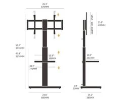 FITUEYES Floor TV Stand Tall Corner TV Stands For Most TVs Up To 70 Inch Swivel TV Mount Stand With Height Adjustable Shelf Upgrade Sturdy Wood Base -Songmics Furniture Shop 31L7ISwb5HL