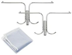 Simple Houseware Industrial Grade Z-Base Garment Rack, 400lb Load With 62" Extra Long Bar W/Clear Cover And Tube Bracket -Songmics Furniture Shop 31L9qSDFXjL