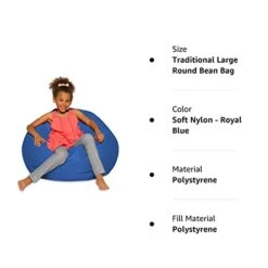 Posh Beanbags Bean Bag Chair, Large-38in, Solid Royal Blue -Songmics Furniture Shop 31LGlRKLdyL