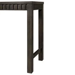 BOWERY HILL Montego Multipurpose Home, Kitchen, Dining Bar Living Room Sofa Table Set With 3 Upholstered Stools, Chairs In Dark Walnut And Gray Fabric -Songmics Furniture Shop 31LNDguD7yL