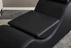 TALEWEO Yoga, Stretching, Relaxation Modern Faux Leather Living Room Curved Chaise Lounge, Large, Black -Songmics Furniture Shop 31LNKUFotsL