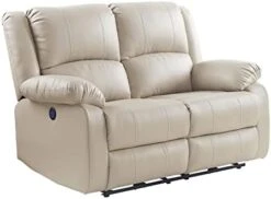 Elountik Modern Zuriel Motion Reclining Loveseat With Tight Back & Seat Cushion,Tight Pillow Top Arm, Recliner Loveseat With Motion Reclining Mechanism For Living Room (Black PU, Reclining Loveseat) -Songmics Furniture Shop 31LOoMGk9zL. AC