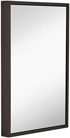 Hamilton Hills 30x40 Inch Black Framed Mirror | Large Rectangular Bathroom Mirrors For Wall | Floating Glass Panel Vanity With Border | Wall-Mounted Mirror For Decor | Hangs Horizontal Or Vertical -Songmics Furniture Shop 31LVgHsjrwL. AC