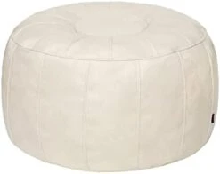 Thgonwid Unstuffed Moroccan Ottoman Pouf Cover, Ottoman Footstool Storage Solution, Bean Bag Chair, Foot Rest, Brown -Songmics Furniture Shop 31LaSpdc7AL. AC