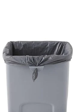 Rubbermaid Commercial Products Untouchable Square Trash/Garbage Container With Lid, 23-Gallon, Gray, Wastebasket For Outdoor/Restaurant/School/Kitchen -Songmics Furniture Shop 31Le2RluwkL