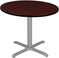 Regency Via Round X-Base Table, 36", Grey/Grey -Songmics Furniture Shop 31LrrdNe3cS. AC