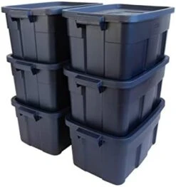 Rubbermaid Roughneck️ Storage Totes, Durable Stackable Storage Containers, Great For Garage Storage, Moving Boxes, And More, 18 Gal - 6 Pack -Songmics Furniture Shop 31Lw8zgp9rL. AC