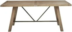 INK+IVY Sonoma Solid Wood Dining Table, Rectangular With Rustic Metal Truss Accent,Trestle Legs, Easy Assembly, Industrial Country, For Kitchen, Entryway, Family, Or Bedroom, Reclaimed Grey -Songmics Furniture Shop 31LwVy5UlNL. AC