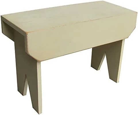 2 Ft Wood Bench Long (Solid Cottage White) 6 2 Ft Wood Bench Long (Solid Cottage White) - Image 6