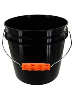 GENERIC Halloween Supplies, Black Bucket With Orange Over Sized Grip (2 Gallon)
