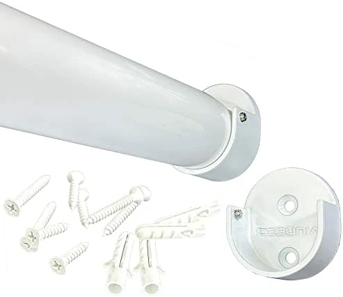 Desunia Custom Cut | Up To 72" | Heavy Duty Satin Nickel Closet Rod | 1 5/16" Dia. | W/Matching End Brackets 13 Desunia Custom Cut | Up To 72" | Heavy Duty Satin Nickel Closet Rod | 1 5/16" Dia. | W/Matching End Brackets - Image 13