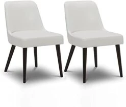 CHITA Mid-Century Modern Dining Chair, Upholstered Fabric Accent Chair,Set Of 2, Ivory 27 CHITA Mid-Century Modern Dining Chair, Upholstered Fabric Accent Chair,Set Of 2, Ivory -Songmics Furniture Shop 31MTKsuQkcL. AC