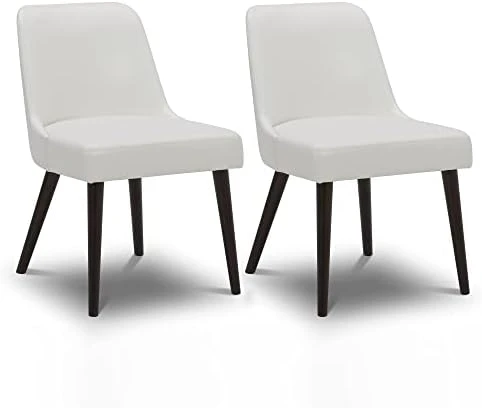 CHITA Mid-Century Modern Dining Chair, Upholstered Fabric Accent Chair,Set Of 2, Ivory 14 CHITA Mid-Century Modern Dining Chair, Upholstered Fabric Accent Chair,Set Of 2, Ivory - Image 14