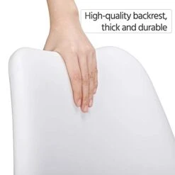 Topeakmart Dining Chairs DSW Chair Shell Armless Chairs With Beech Wood Legs And Soft Padded Mid Century Modern Side Chair Dining Room Living Room Bedroom Kitchen Chairs White, Set Of 4 -Songmics Furniture Shop 31MTuAejjHL