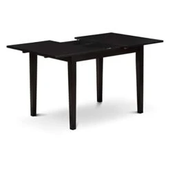 East West Furniture Mid Century NFT-BLK-T Modern Table Rectangular Tabletop And 53.5 X 31.5 X 29-Black Finish -Songmics Furniture Shop 31MW4eTdTZL